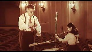 Aram Khachaturian conducting his violin concert, 13 years old Japanese violinist Yoko Sato in 1965