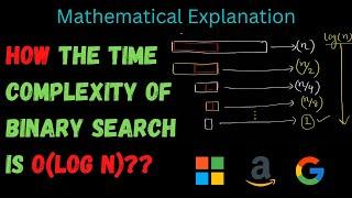 4. How is the Time Complexity Of Binary Search O(log n)? | Mathematical Explanation | Hindi | DSA