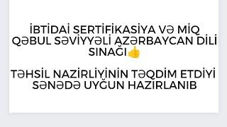 20 suallıq möhtəşəm sınaq.İbtidai Miq və sertifikasiyaya dəstək.Online dərslər üçün (050-505-12-46)