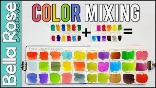 Mixing Prima Watercolors to Create 30 New Colors!   Prima Marketing Watercolor Confections New