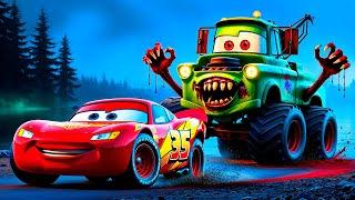 Big & Small vs Epic Escape: McQueen VS MATER MONSTER TRUCK ZOMBIE Eater Cars in BeamNG.Drive