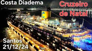 COSTA DIADEMA Christmas cruise ship leaving Santos 12/21/24 @naviodecruzeiroenovidades