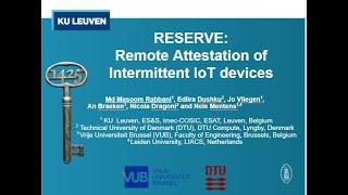 RESERVE - Remote Attestation of Intermittent IoT devices