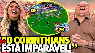 TIMÃO NA LIBERTADORES! Renata Fan e Ronaldo IMPRESSIONANDOS com Corinthians 3x0 Bahia!