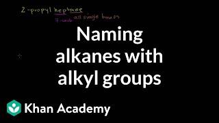 Naming alkanes with alkyl groups | Organic chemistry | Khan Academy