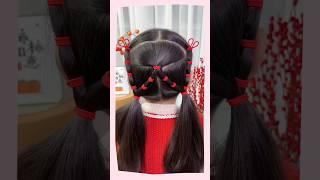 A must-have red rubber band for the new year! #childrensbraid #kidsproducts #dailysimplehair