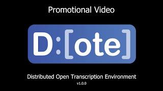 Introducing DOTE - best software for transcription of audio and video data