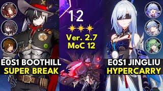 E0S1 Boothill Super Break & E0S1 Jingliu Hyper | Memory of Chaos Floor 12 3 Stars |Honkai: Star Rail