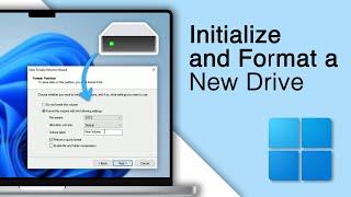 How To Initialize And Format A New Hard Drive! [Windows 11]