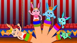 Rabbit finger family nursery rhyme with lyrics for toddlers | Kids songs