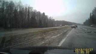 Multiple PILE UP on highway in RUSSIA! скапливаются шоссе