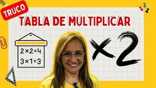 TABLA de MULTIPLICAR del NÚMERO 2 ¡TRUCO!