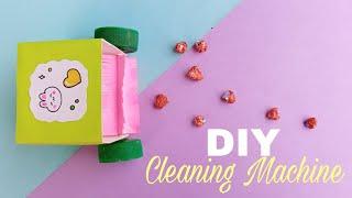 DIY Cleaning machine with toothpaste box /How to make sweeper machine with paper /DIY school project