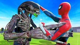 Fighting Spiderman as a XENOMORPH - Bonelab VR Mods