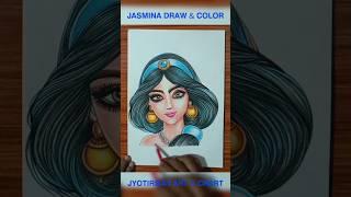 Il Step by step Jasmine draw & color ll