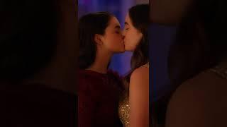 Two girls kissing in parties