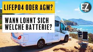 LiFePO4 oder AGM Batterie? Wann nimmt man welche Batterie? Tipps zum Kauf von Versorgungsbatterien