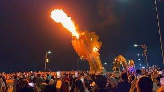 【 4K】Da Nang Dragon Bridge Breathing Fire & Water Show - Vietnam Night Walking Tour