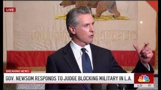 Live: Gov. Newsom speaks after judge sides with California against Trump administration