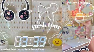 ₊ ⊹ Desk tour ₊ ⊹  crochet desk decor ideas | Pinterest inspired ୧ ‧₊˚ ⋅