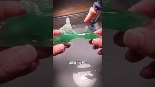 童子拜观音小摆，设计雕刻抛光起货全过程献给大家#翡翠#shorts