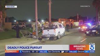 Traffic stop turns deadly when motorist flees police in Anaheim