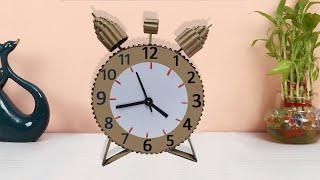 How to make table clock at home | Cardboard clock | Diy table clock