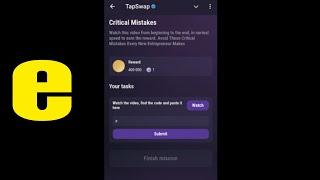 Critical Mistakes | Tapswap Code | Avoid These Critical Mistakes Every New Entrepreneur Makes
