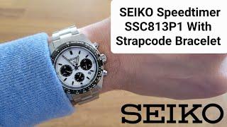 Seiko Speedtimer SSC813P1 Unboxing & Strapcode Bracelet