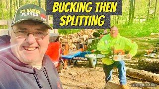 FIREWOOD | Processing short oak into Mike's truck
