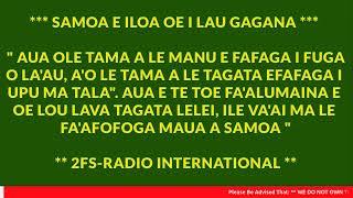 A Talkback Show about the Current Affairs of Samoa and the Pacific Islands.