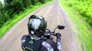 Fun Backroad. Kawasaki KLX250sf. Gopro Hero3+. Wizmount.