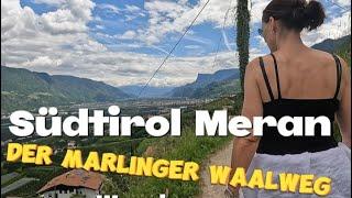 Südtirol Meran Wandern I Marlinger Waalweg ist der längste Waalweg in Südtirol mit Panoramablick.