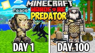 I Survived 100 Days as a PREDATOR in Minecraft Hardcore!