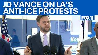 JD Vance criticizes Gavin Newsom, Karen Bass' protest response | FOX 11 LA