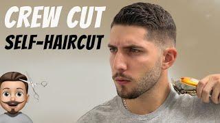 Classy Mid Fade Crew Cut Self-Haircut Tutorial | How To Cut Men's Short Hair