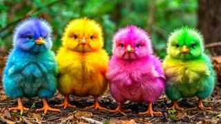 Cute Animals, Rainbow Chicken, Duck, Rabbit, Cow, Fish, Lion, Elephant, Turtle, Dog, Cat, Tiger