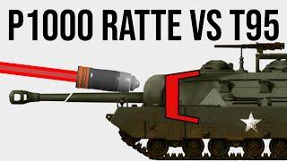 P1000 RATTE VS T95 Armor Simulation