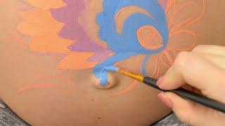 Organic Color Art on Belly Button | Navel Play