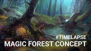 Magic forest concept/Timelapse