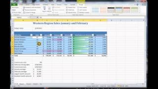 Excel - Sorting Rows in a Table