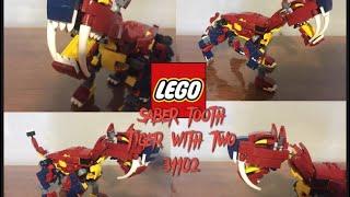 Lego alternative build two 31102 saber tooth tiger #lego #cenozoic #animals #sabertoothtiger