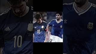 Maradona and Messi football legends