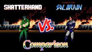 Shatterhand vs Tokkyuu Shirei Solbrain - All Cutscenes Comparison - NES