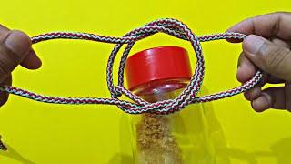 You can Hang your Jar, Bottle, or Pot with this knot easily | Knot skill | Try knot and craft