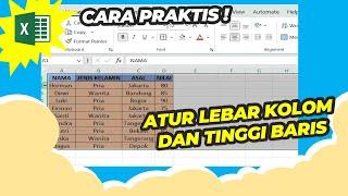 Cara Mengatur Lebar kolom dan Tinggi Baris di Excel