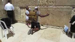 Pentecostal Christian pray at the Western Wall (Wailing Wall), Jerusalem, Israel