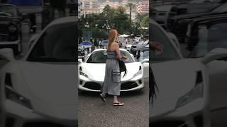 Billionaire woman tips and leaves in Ferrari F8 #billionaire #monaco #luxury #trending#lifestyle#fyp