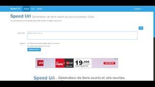 Présentation du site SpeedUrl.org raccourcisseur d'urls