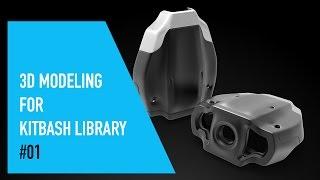 Cinema 4D 3D Modeling For Kitbash Library #01